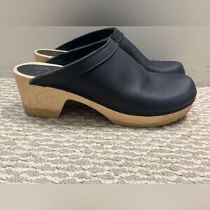 Black Leather Clogs no. 6